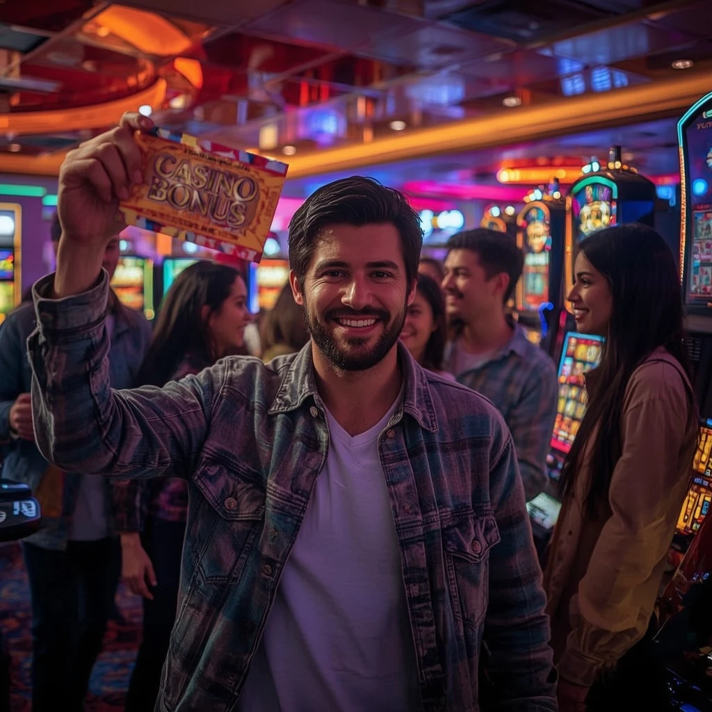 una persona con un bonus del casinò WINORAMA CASINO